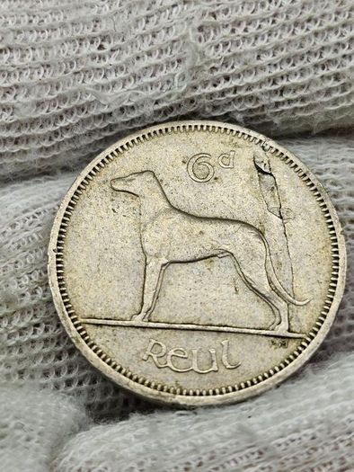 Ireland 1962 6d Sixpence Mint Error Defective Planchet