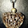 Vintage Hallmarked Silver Filigree Heart Necklace Image 4
