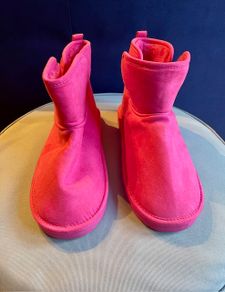 Slipper Boots Pink Fur Lined H&M Size 41