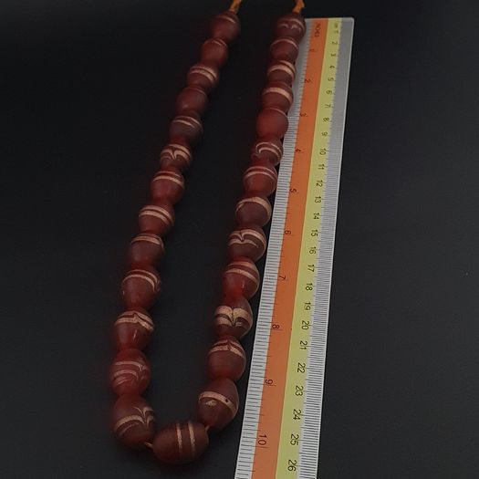 Vintage Venetian Style Aventurine Glass Beads Necklace Strand 18 inches