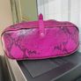 Rare vintage dkny Purple Snake Print Bag Y2K McBling Satchel Image 3