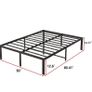 King Size Bed Frame, 36cm High Metal Platform Bed Frames Image 2