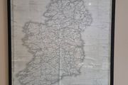 Original 19th C. Ordnance Survey Ireland Framed Map