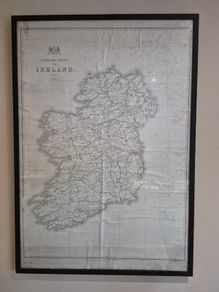 Original 19th C. Ordnance Survey Ireland Framed Map