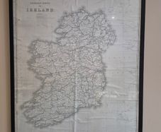 Original 19th C. Ordnance Survey Ireland Framed Map