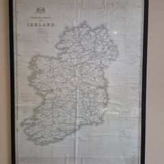 Original 19th C. Ordnance Survey Ireland Framed Map