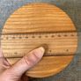 Natural Oak hand carved wall hook with grooves Image 5