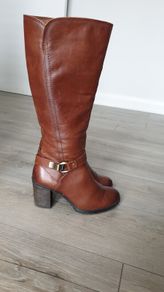 Moda In Pelle Leather Knee High Boots Size Uk 3 ( Eu 35)