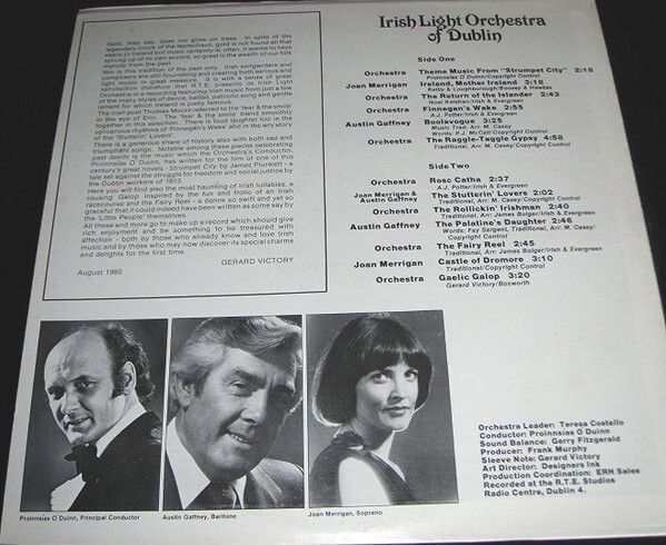 Irish Light Orchestra of Dublin LP 1980