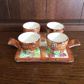 Price Kensington cottageware eggcup stand and egg cups