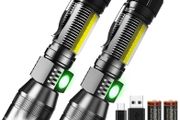 Torches, Rechargeable USB Torches 2 Pack