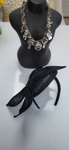 COAST black bow head-piece - Free Size - Rrp 95