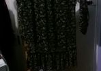 Floral shoulder revealing dress