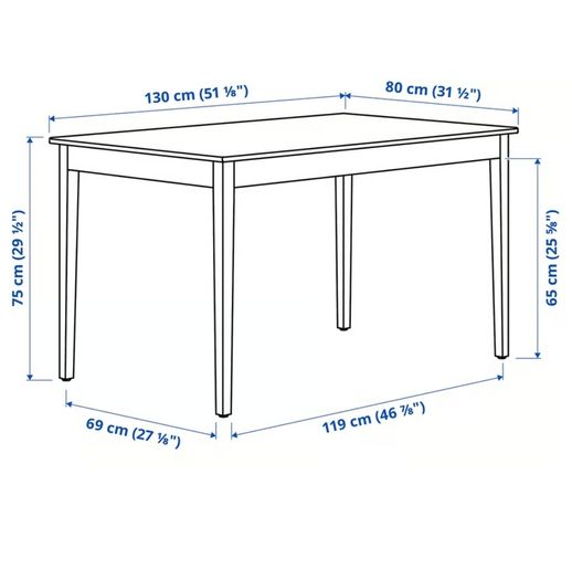 Dining table and 4 chairs