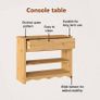 Console Table Drammen Oak 89.5 x 37 x 73 cm Solid Pine Wood Image 3