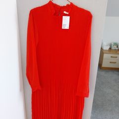 H&M red midi dress