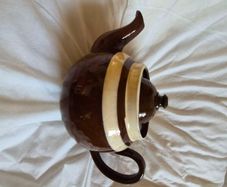 Antique Teapot Brown Betty Style