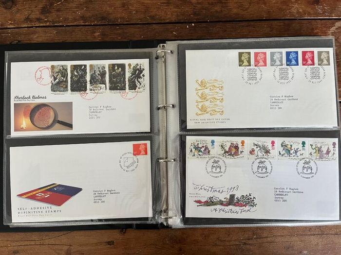 Collection of  78 UK First Day Cover stamps 1993 to 1998 in album