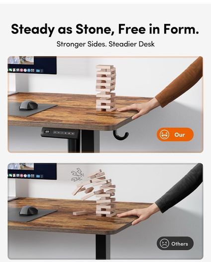 100 x 60cm Electric Height Adjustable Standing Desk