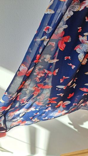 Navy print dress (New Look)