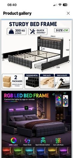 European king size bed
