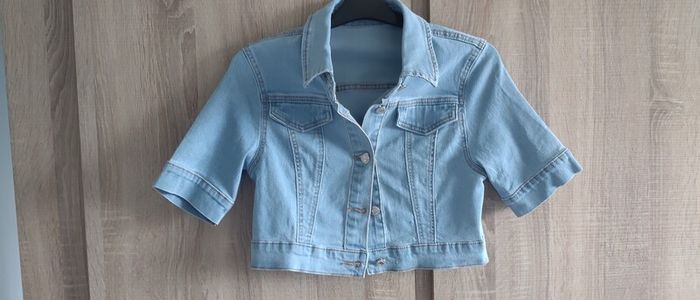 new jeans crop jacket size fit X's s
