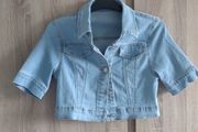 new jeans crop jacket size fit X's s