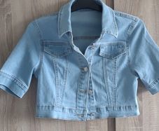 new jeans crop jacket size fit X's s