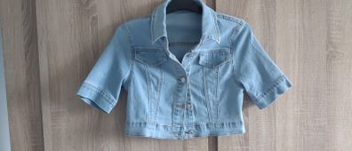new jeans crop jacket size fit X's s