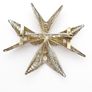 Vintage Sterling Silver Filigree Malta Cross Brooch Image 3