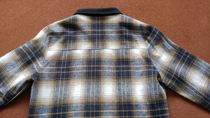 Check pattern zip-up jacket