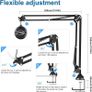 Boom Arm,Aokeo AK-35 Adjustable Compact Mic Suspension Boom Scissor Arm Stand For Blue Yeti,Snowball iCE, HyperX QuadCast,SoloCast,Elgato Wave Image 6