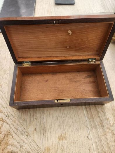 Superb boxes . mother of pearl ...brass . Epns. etc