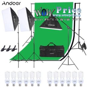 44140 Softbox Set Boom Arm 4 Head 540W 3 Backdrops Kit
