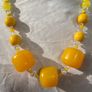 NEW Handmade Yellow Marshmallow 1930s Bead Necklace by Irish Designer helenrose Image 6
