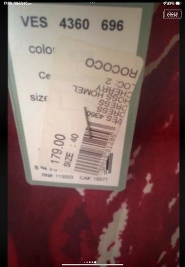 dress Bnwt Hoss dress size 40(12) 100% cotton beige & wine summer dress