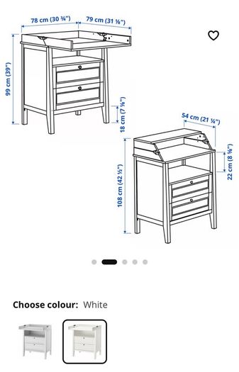 IKEA Sundvik baby change table nursery storage unit
