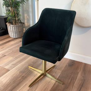 MADE Keira Office Chair, Green Velvet
