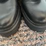Women's high ankle boots Massimo Dutti Boots Chunky platform sole black leather size 5 Brand new Image 10