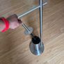 Standing Toilet Roll Holder, Stainless Steel Toilet brush Image 2