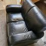 Black leather couch Image 2