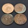 Farthing Coins x4 Great Britain UK 1926 1942 1948 Image 3