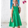 Brand New GRACE KARIN Girls Dresses 134 Children s Dress 140 Cotton Simple Classic Casual Knee Length Green Image 3