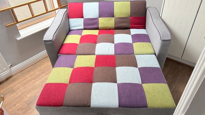 Patchwork sofa bed - multi-coloured