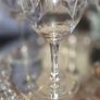 Vintage Etched Crystal Wine Glasses Set of 4 Elegant Stemware Barware Image 2