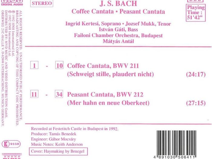 J.S. Bach. Cantatas. CD. Free Postage!
