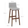 3 Modern Grey Kitchen Stools Image 5