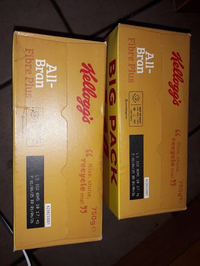 Kelloggs All Bran, just gone out of date