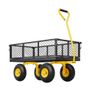900 Lbs Heavy Duty Steel Garden Cart, Garden Wagon Cart on Wheels, Outdoor Metal Yard Utility Wagon Carts with 10" Tires and Mesh Removable Sides(Convert to Flatbed) and 180 Rotating Handle Image 7
