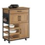 Kitchen Trolley with Worktop on Wheels Image 3